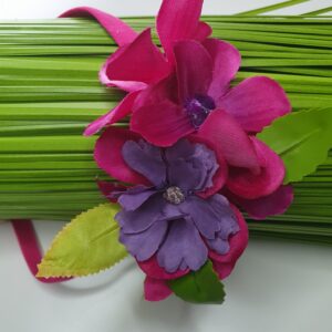 Bandeau fleurs fushia