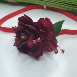 Bandeau  fleur rouge