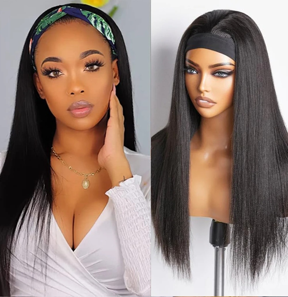 Perruque bandeau cheveux lisse